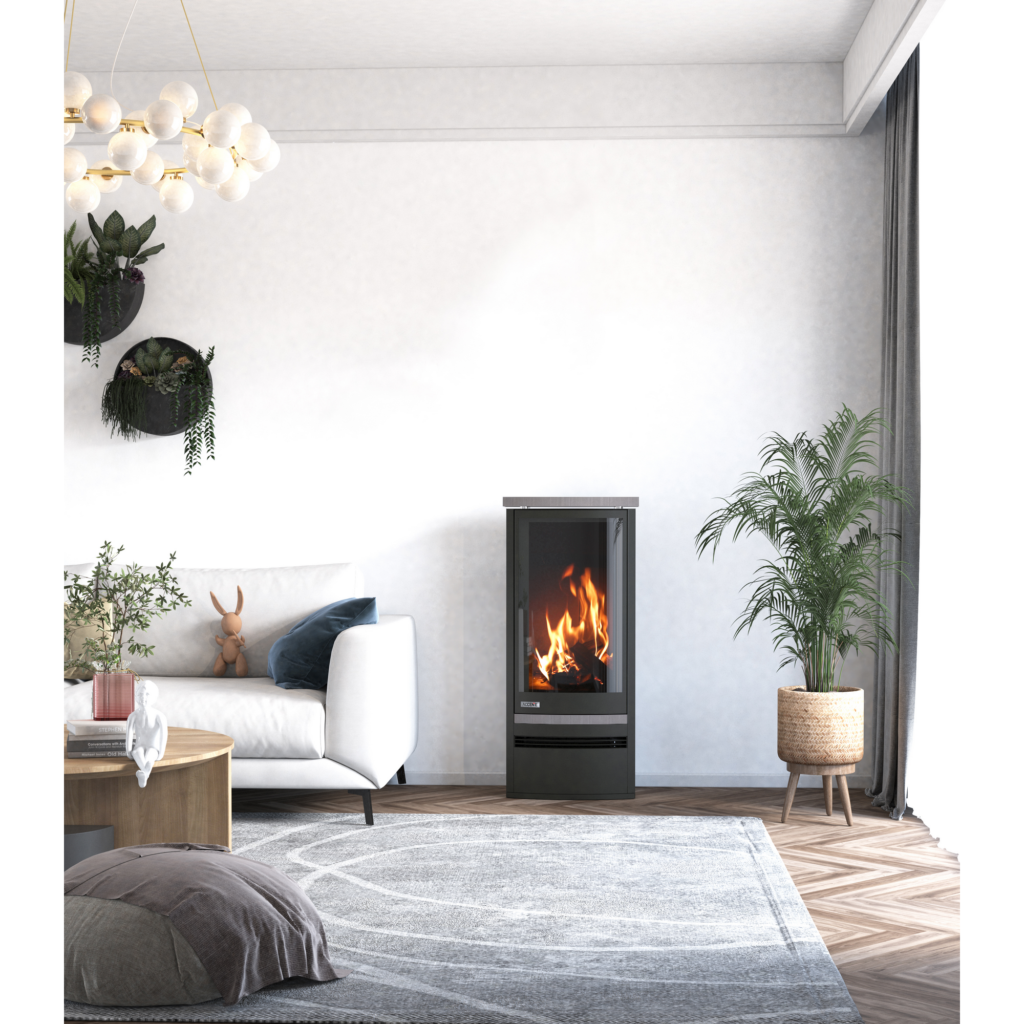 Elektrokamin 'Leros' Stahl schwarz 3 kW