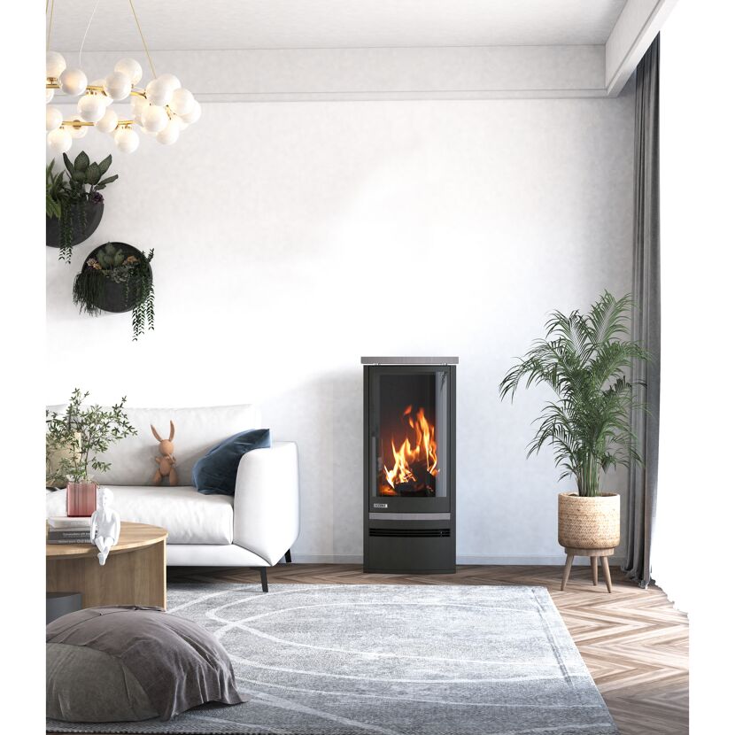 Elektrokamin 'Leros' Stahl schwarz 3 kW