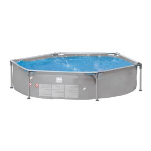 Stahlrahmenpool grau Ø 240 x 51 cm