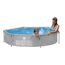 Stahlrahmenpool grau Ø 240 x 51 cm
