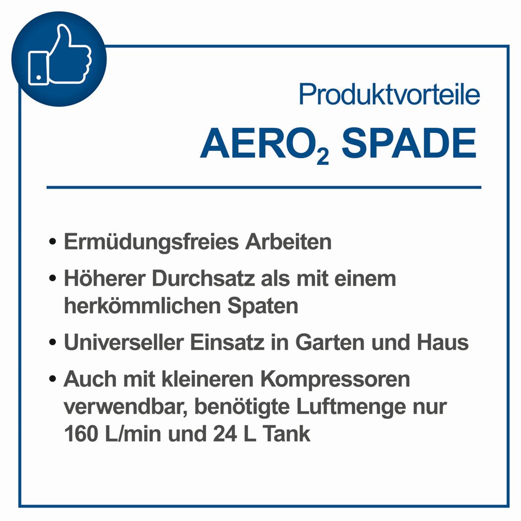 Druckluftwerkzeug-Set 'Aero2 Spade' 6-teilig