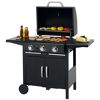 Gasgrill 'Mayfield 3' schwarz 127 x 103 x 58 cm