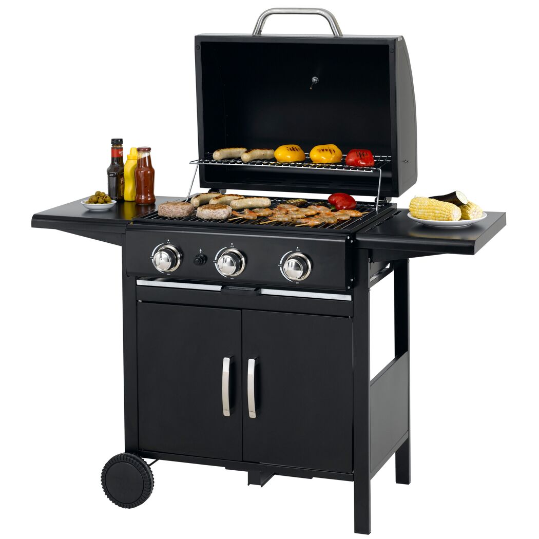 Gasgrill 'Mayfield 3' schwarz 127 x 103 x 58 cm