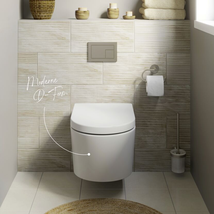 Wand-WC spülrandlos 'Melva' weiß