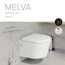 Wand-WC 'Melva' spülrandlos weiß