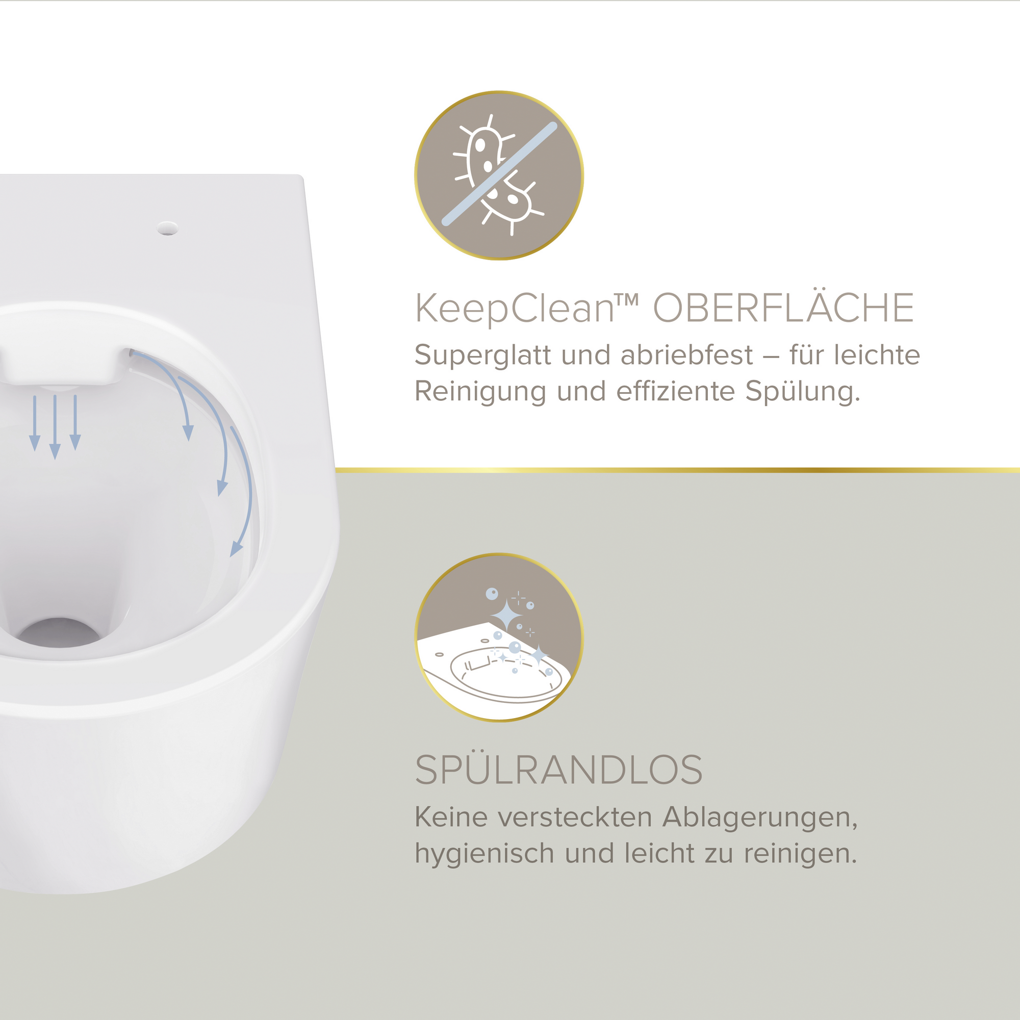 Wand-WC 'Melva' spülrandlos weiß