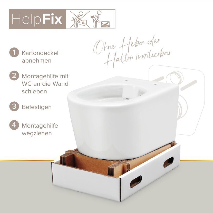 Wand-WC spülrandlos 'Melva' weiß