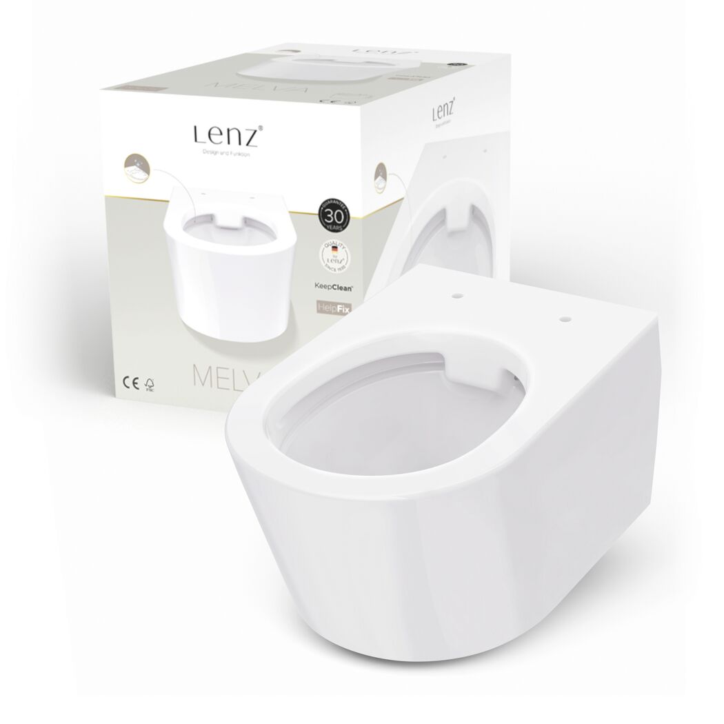 Wand-WC spülrandlos 'Melva' weiß