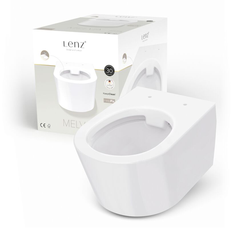 Wand-WC spülrandlos 'Melva' weiß