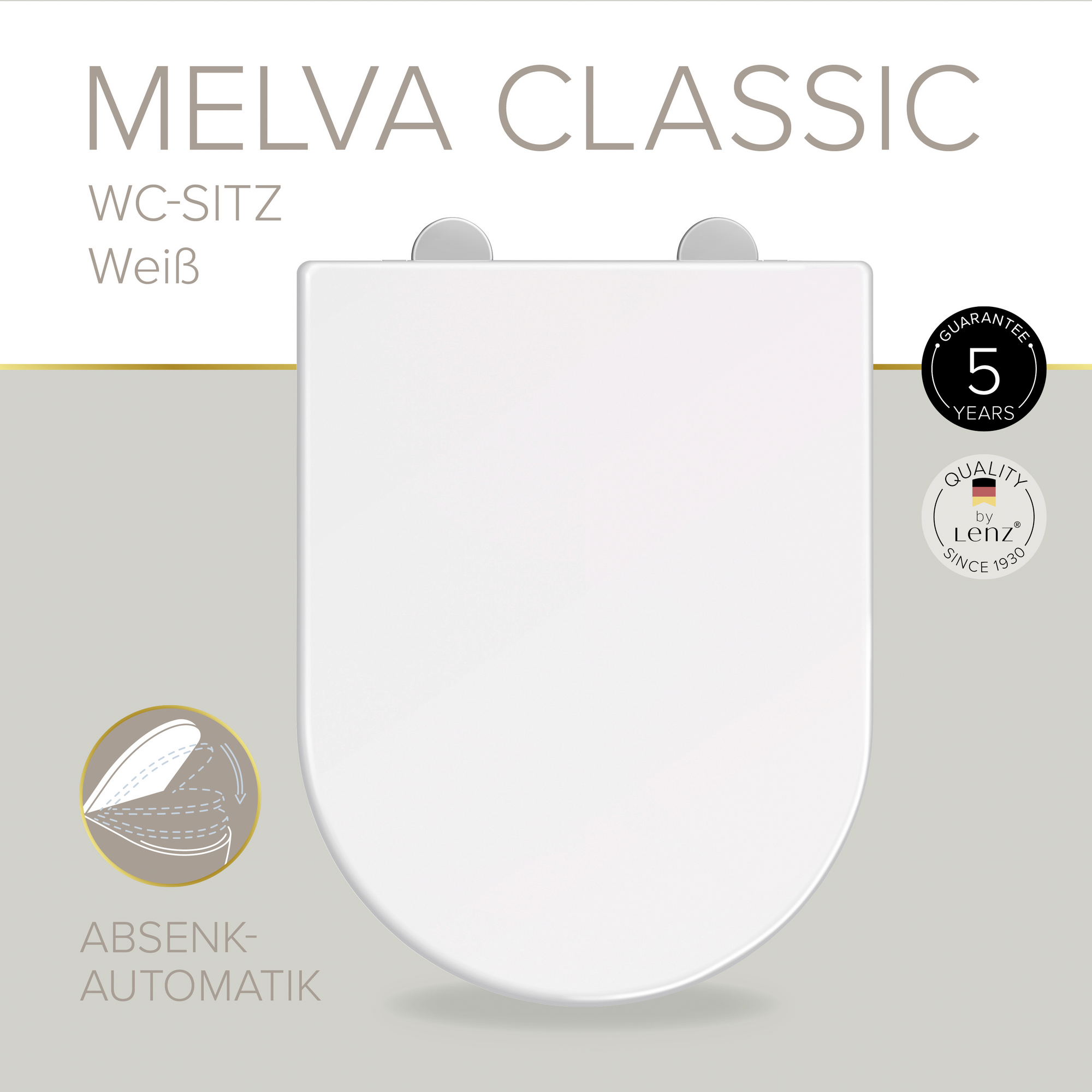 WC-Sitz 'Melva' mit Absenkautomatik, weiß