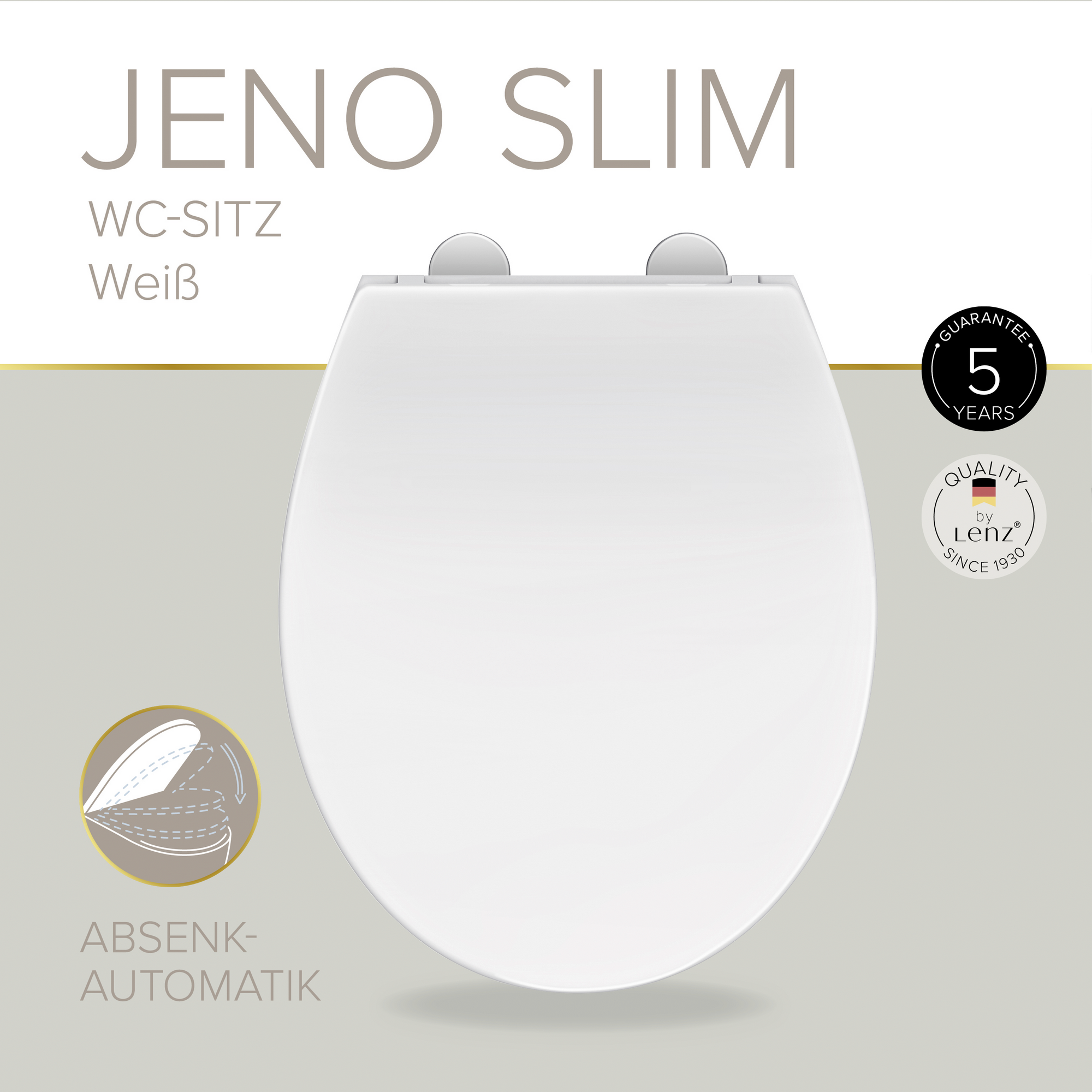 WC-Sitz 'Jeno' mit Absenkautomatik, weiß