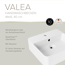 Handwaschbecken 'Valea' weiß 40 x 12,5 x 38,5 cm