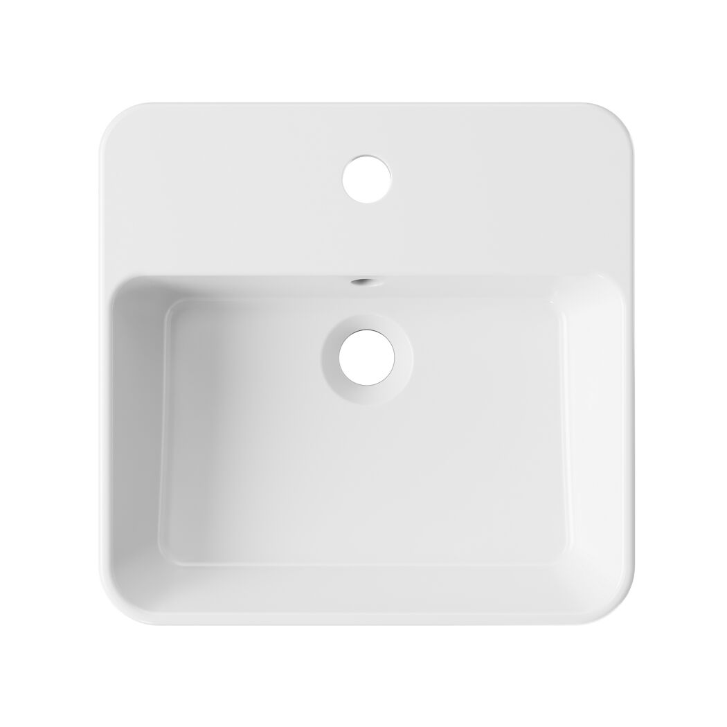 Handwaschbecken 'Valea' weiß 40 x 12,5 x 38,5 cm