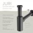 Flaschensiphon 'Juri' schwarz matt, 1 1/4" x Ø 32 mm