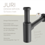 Flaschensiphon 'Juri' schwarz matt, 1 1/4" x Ø 32 mm