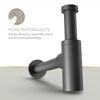 Flaschensiphon 'Juri' schwarz matt, 1 1/4" x Ø 32 mm