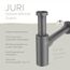 Flaschensiphon 'Juri' graphit, 1 1/4" x Ø 32 mm