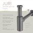 Flaschensiphon 'Juri' graphit, 1 1/4" x Ø 32 mm