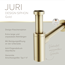 Flaschensiphon 'Juri' gold, 1 1/4" x Ø 32 mm