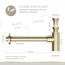 Flaschensiphon 'Juri' gold, 1 1/4" x Ø 32 mm