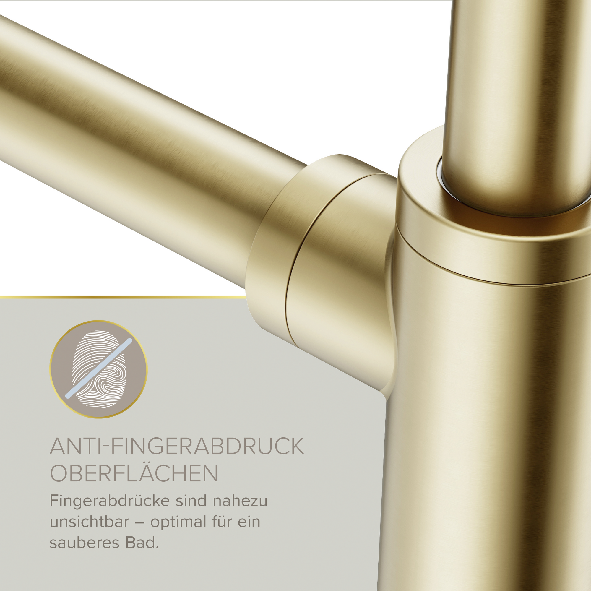 Flaschensiphon 'Juri' gold, 1 1/4" x Ø 32 mm