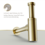 Flaschensiphon 'Juri' gold, 1 1/4" x Ø 32 mm
