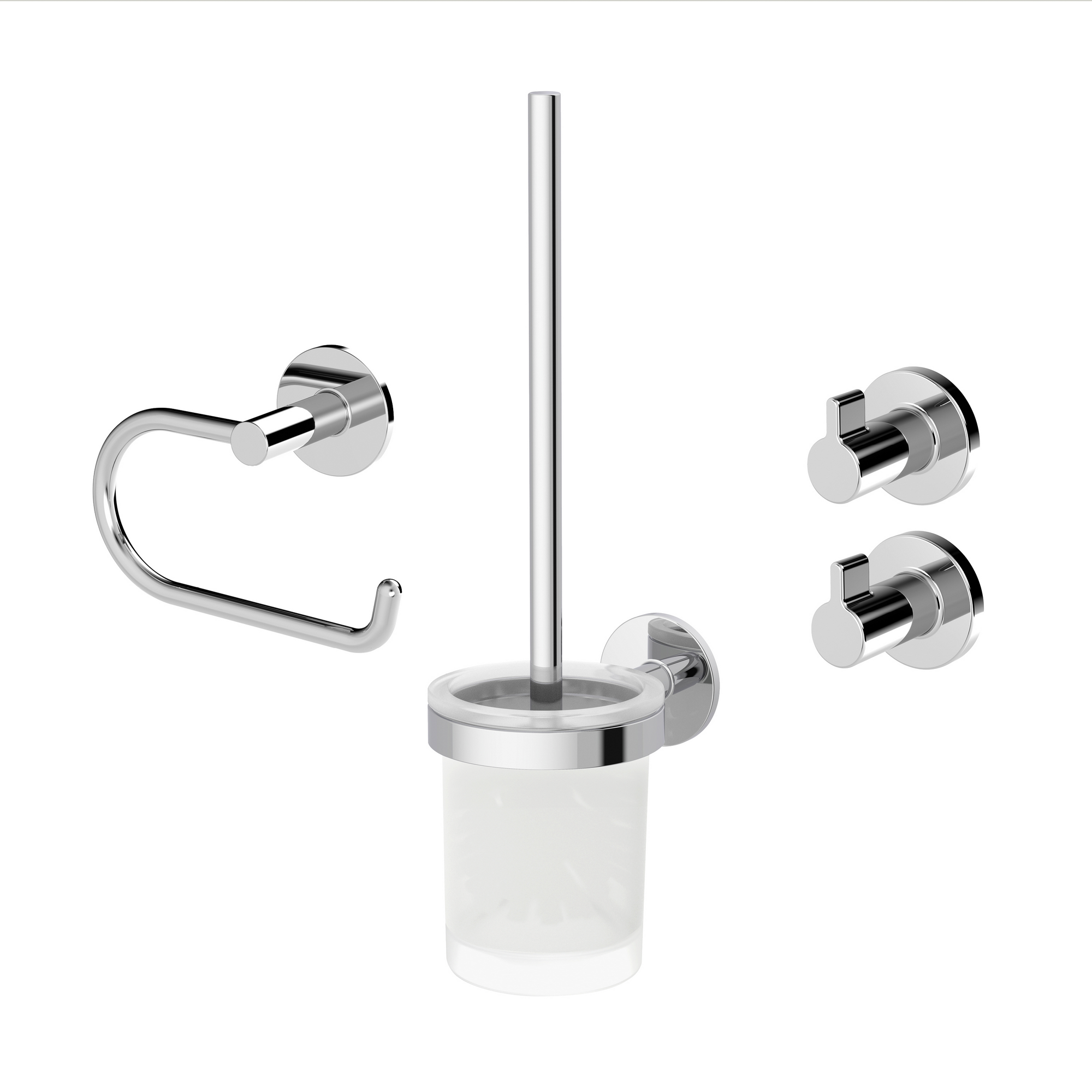 Badaccessoire-Set 'Vida' chromfarben 4-teilig