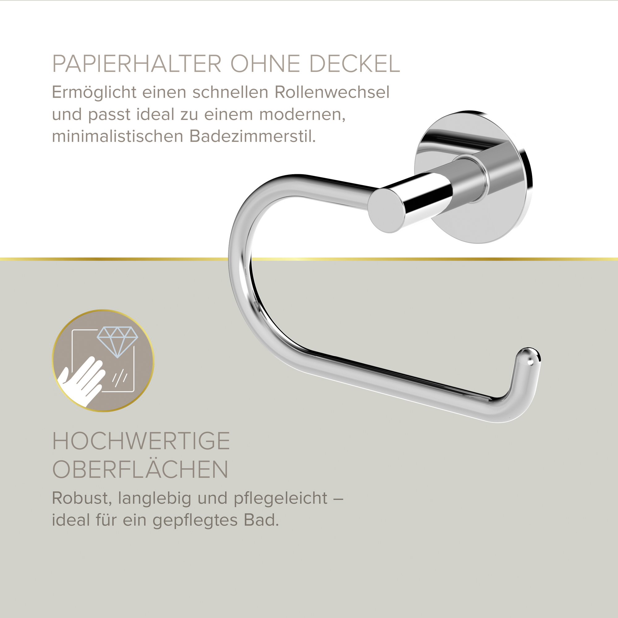 Badaccessoire-Set 'Vida' chromfarben 4-teilig