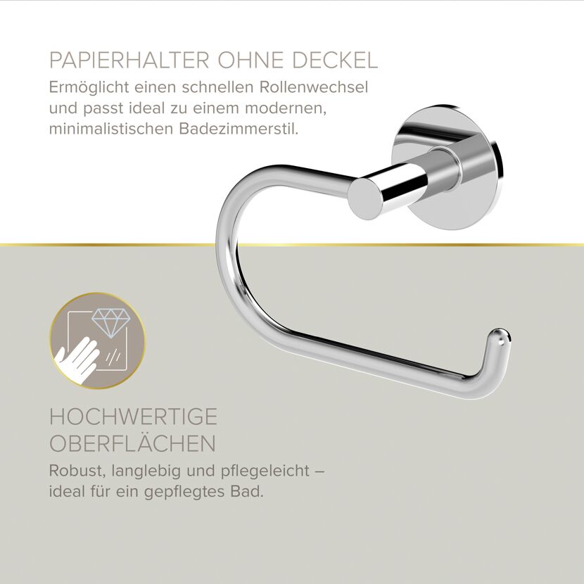 Badaccessoire-Set 'Vida' chromfarben 4-teilig