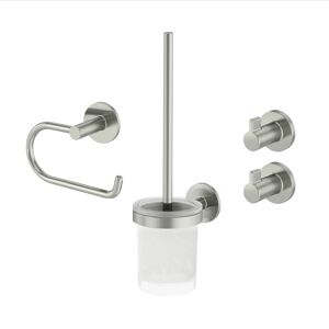 Badaccessoire-Set 'Noa' nickelfarben 4-teilig