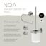 Badaccessoire-Set 'Noa' nickelfarben 4-teilig