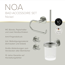 Badaccessoire-Set 'Noa' nickelfarben 4-teilig