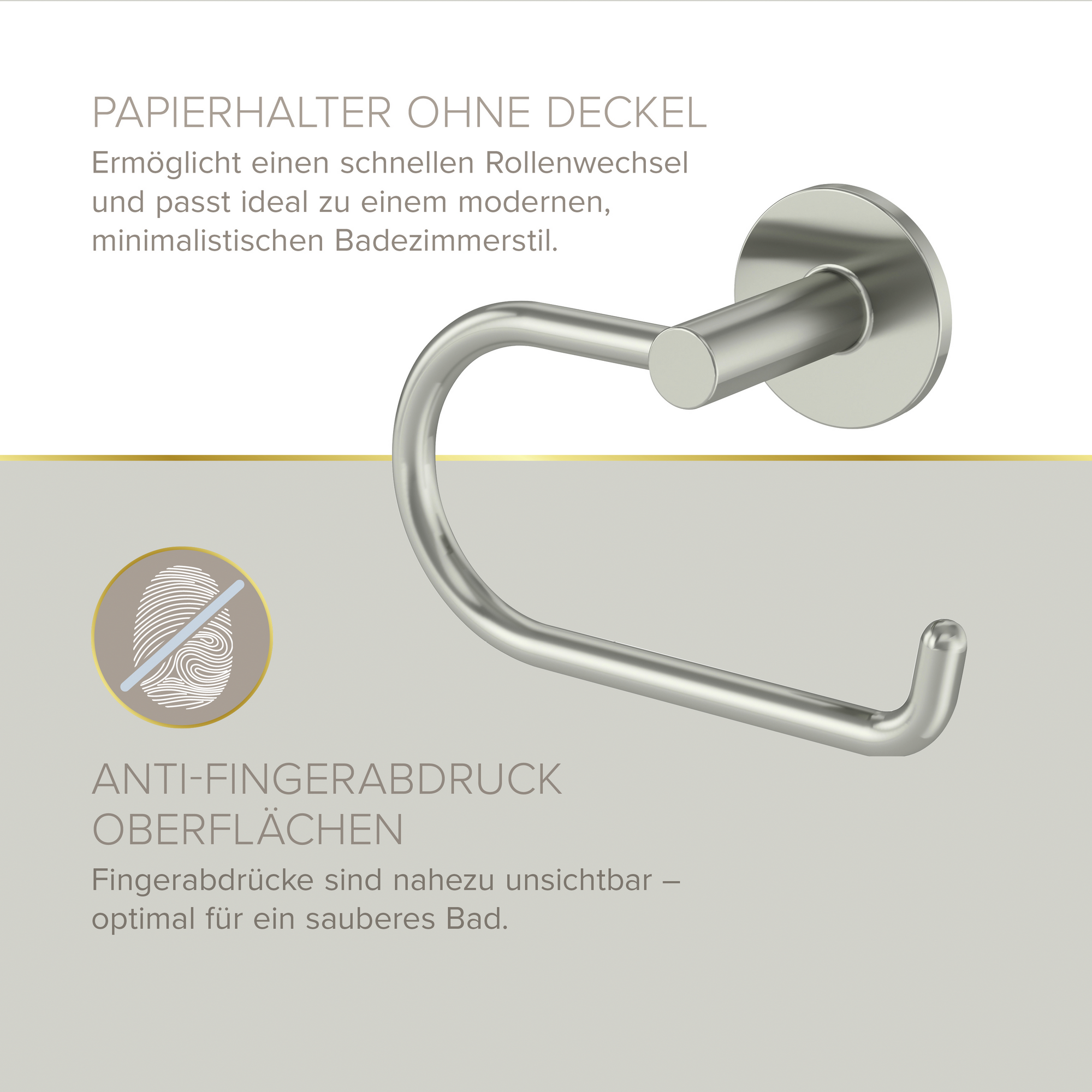 Badaccessoire-Set 'Noa' nickelfarben 4-teilig