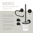Badaccessoire-Set 'Nero' mattschwarz 4-teilig
