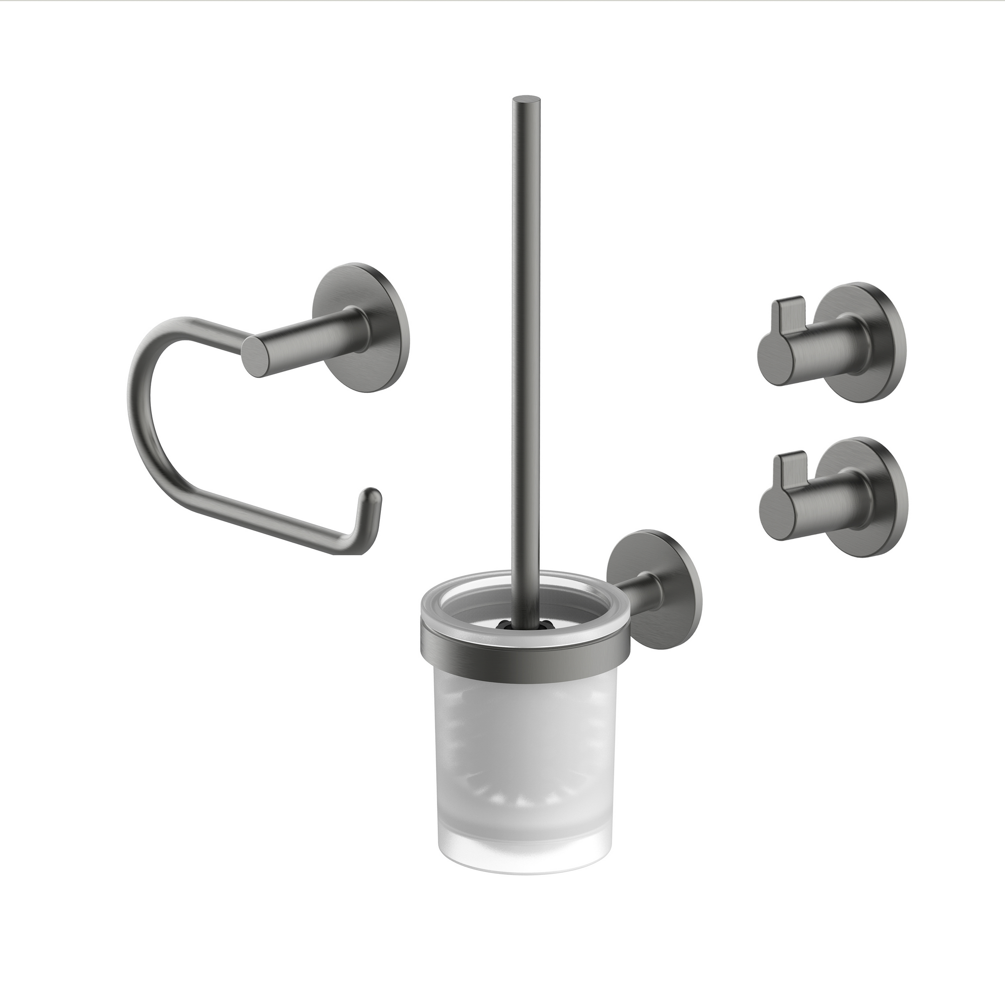 Badaccessoire-Set 'Sivo' graphitgrau 4-teilig