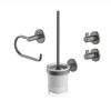 Badaccessoire-Set 'Sivo' graphitfarben 4-teilig