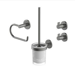 Badaccessoire-Set 'Sivo' graphitgrau 4-teilig