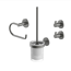 Badaccessoire-Set 'Sivo' graphitgrau 4-teilig
