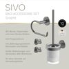 Badaccessoire-Set 'Sivo' graphitfarben 4-teilig