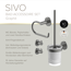 Badaccessoire-Set 'Sivo' graphitgrau 4-teilig
