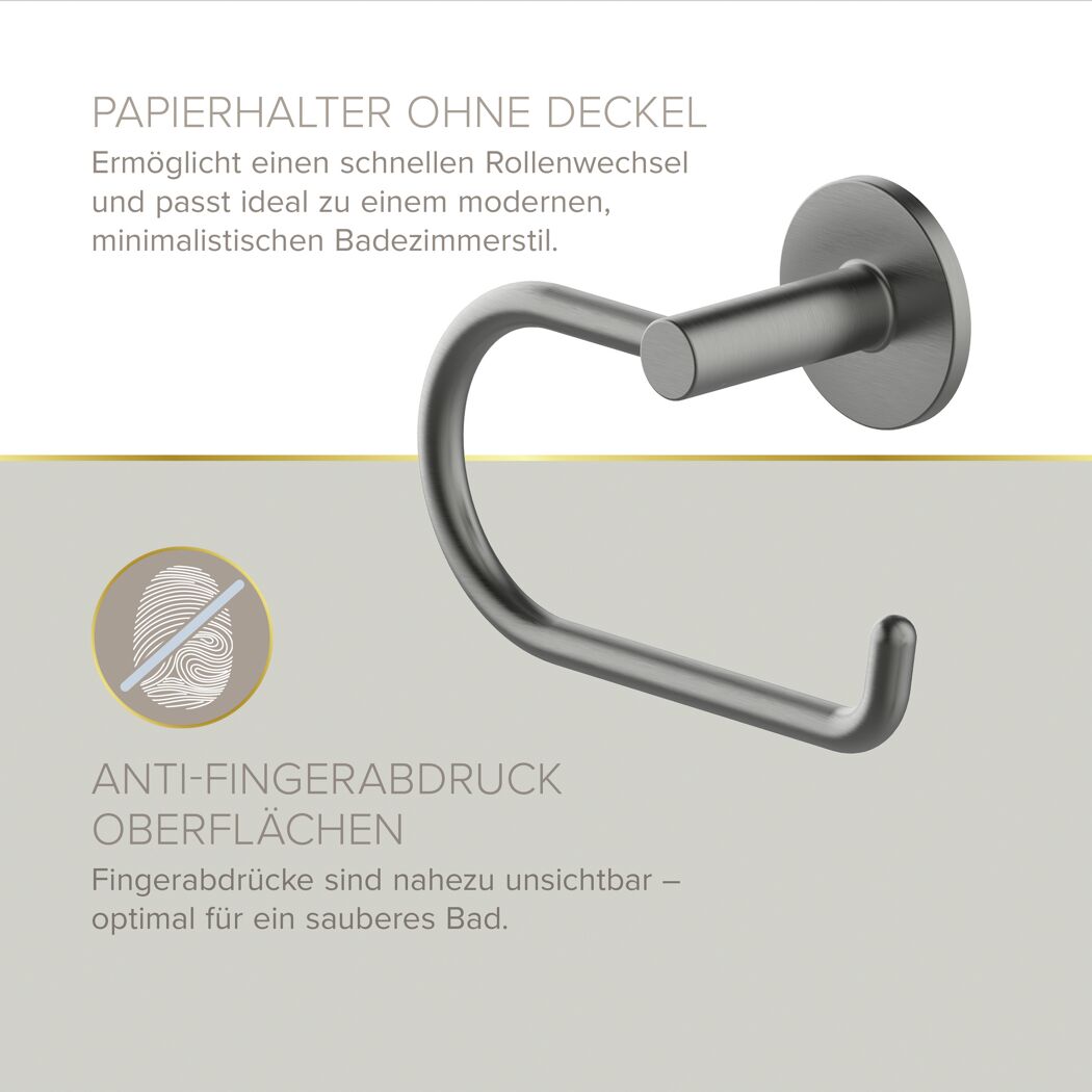 Badaccessoire-Set 'Sivo' graphitfarben 4-teilig