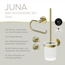 Badaccessoire-Set 'Juna' goldfarben 4-teilig