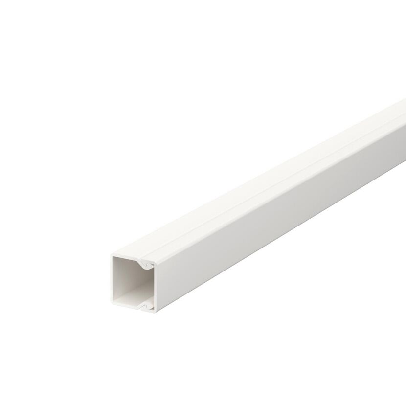 Kabelkanal 'WDK15015' mit Bodenlochung weiß 1,5 x 1,5 x 200 cm