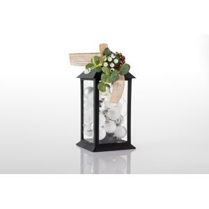 LED-Laterne 'Leno' 14 x 14 x 30 cm schwarz