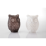 LED Dekofigur 'Eule'  13,5 x 15,5 x 24,5 cm grau