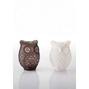 LED Dekofigur 'Eule' 13,5 x 15,5 x 24,5 cm grau