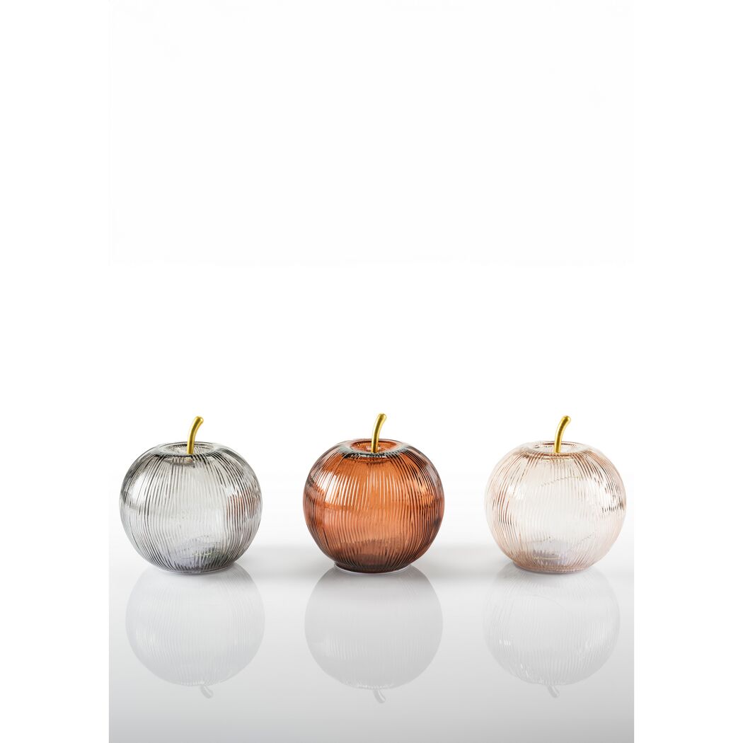 LED Deko 'Apfel' 18,5 x 18,5 x 20 cm rosa