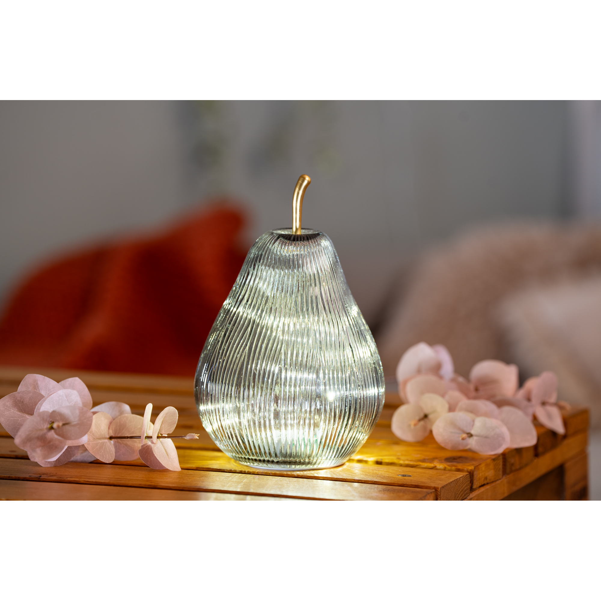 LED Deko 'Birne' 17 x 17 x 25 cm grau