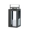 Outdoor-Laterne 'Lucido' mit LED-Kerze schwarz 15 x 15 x 30 cm