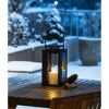 Outdoor-Laterne 'Lucido' mit LED-Kerze schwarz 15 x 15 x 30 cm
